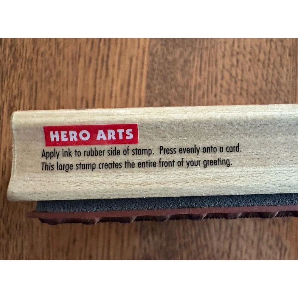 Hero Arts Rubber Big Stamp Plaid Pattern Lines Squares Background Checks